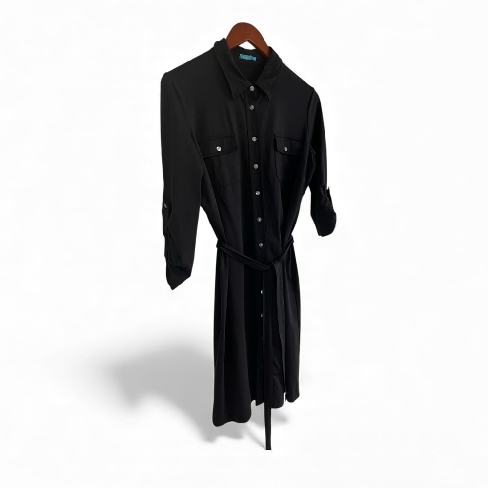 J. McLaughlin Black Long Sleeve Dress - Picture 3 of 8